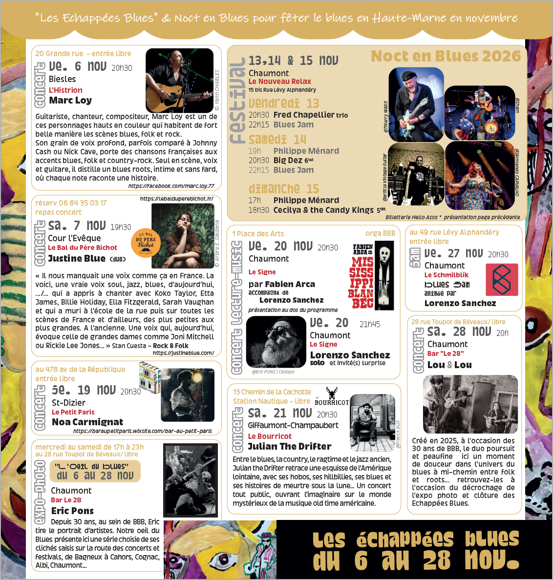 Les Echappées Blues - Expo photo "L'Oeil du Blues"